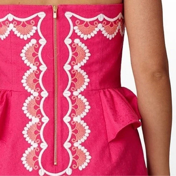 Lily Pulitzer Maybell Pinwheel Hot Pink Strapless Dress - Picture 3 of 5